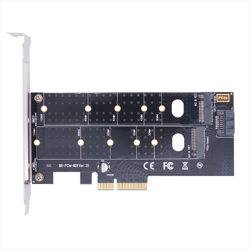 Esense PCI-E 4X 雙協議M.2 SSD 轉接卡